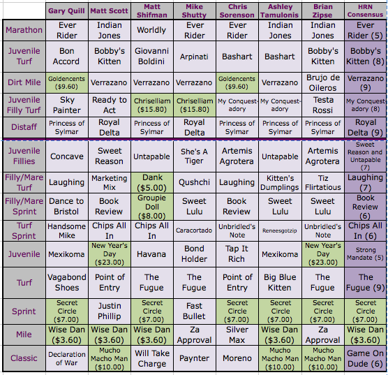2013 Breeders’ Cup Horse Racing Nation Staff Picks